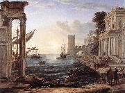 Claude Lorrain Seaport with the Embarkation of the Queen of Sheba df oil painting artist